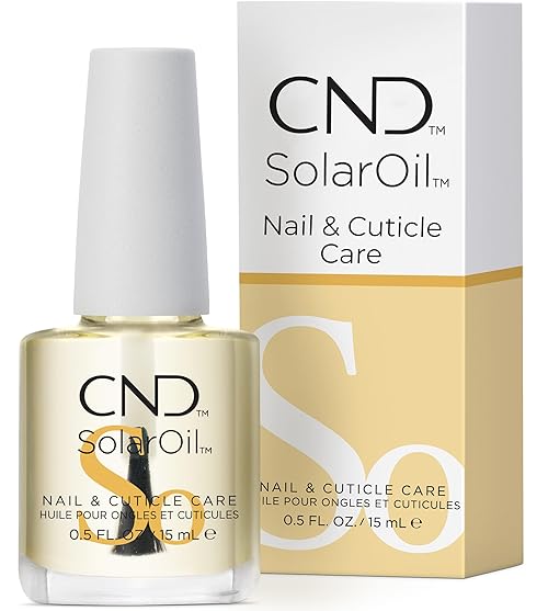 CND SolarOil Cuticle Oil, Natural Blend Of Jojoba, Vitamin E, Rice Bran and Sweet Almond Oils, Moisturizes and Conditions Skin, Pack Of 1, 0.5 oz.