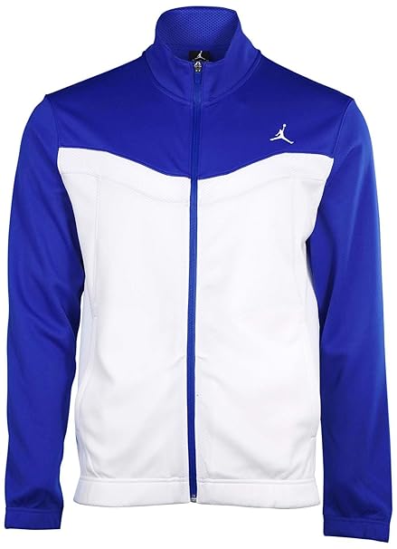 blue and white jordan jacket