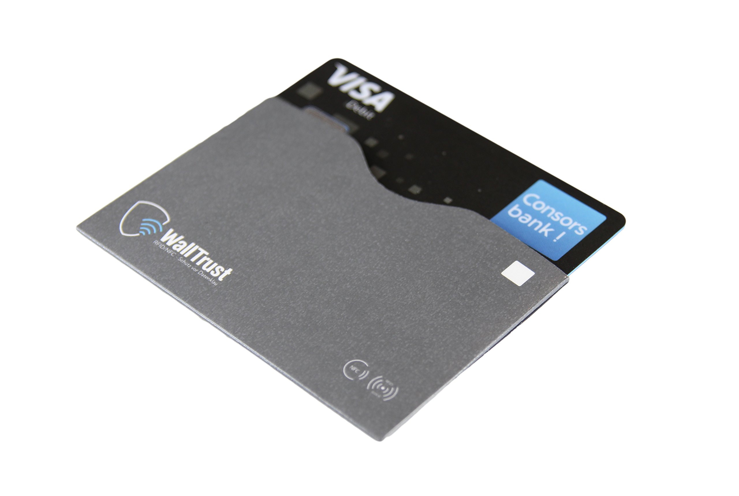 WallTrust® protectoras de tarjetas RFID NFC | Protección * Aprobado TÜV Alemán * | 12 Fundas para Tarjeta de Crédito Débito Identificación y Pasaporte