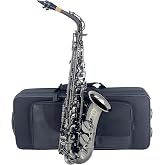Aiollns JAS-802 Alto Saxophone E Flat Black Color Beginner/Performer