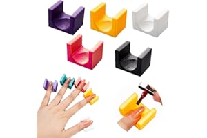 WEILUSI 5PCS Nail Art Finger Rest Stand, 5D Colorful Fixed Finger Bracket Professional Anti-slip Finger Nail Art Painting Tools for Women DIY Nail Polish Nail Art Salon