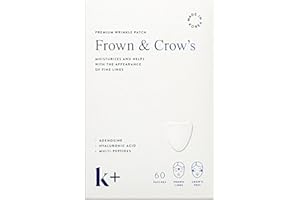 KPLUS K+ Wrinkle Patches for Forehead, Crow’s Feet & Smile Lines – Korean Overnight Patches with Hyaluronic Acid, Peptides & Adenosine (60 Count)