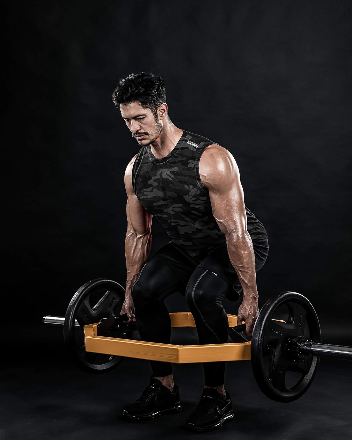DRSKIN Men's 3 Pack Dry Fit Muscle Tank Tops Mesh Sleeveless Gym Bodybuilding Training Athletic Workout Cool Shirts: Clothing