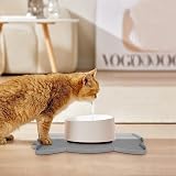 Coomazy Cat Food Mat Silicone Non Slip 17.7x10in Grey view 7
