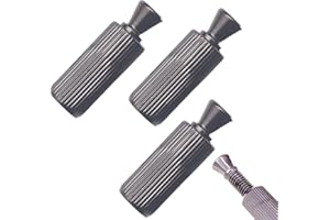 SELXRAN 3-Pack Black Heavy-Duty Iron Alloy Double Locking Tremolo Bridge Studs & Anchors Compatibility Floyd Rose - Secure Fit Rust-Resistant Guitar Hardware