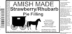Amish Pie Filling Strawberry/Rhubarb and Topping