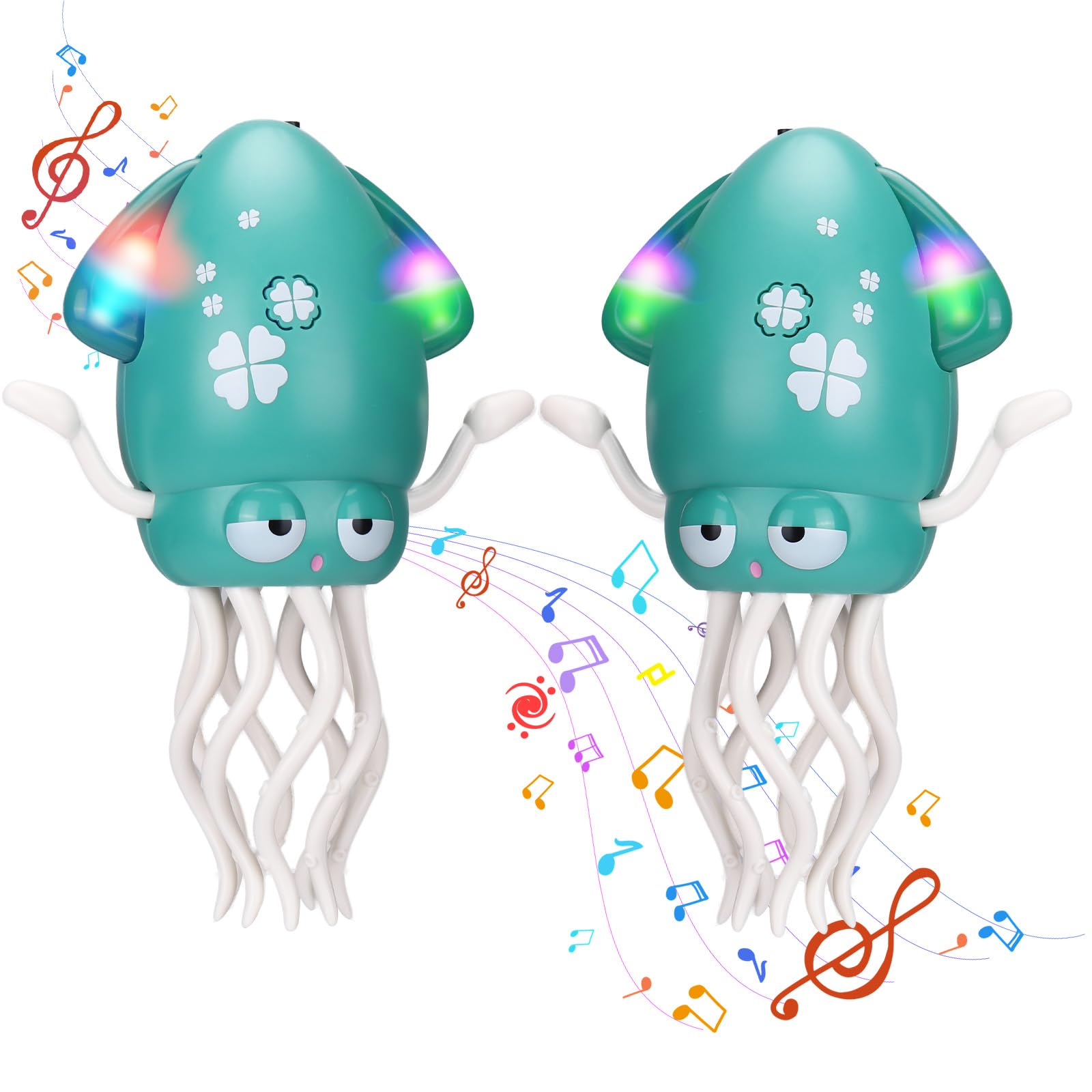 Photo 1 of Vodolo 2pcs Magic Electric Dancing Octopus Toy with Led Light and Music,Baby Must Haves Tummy Time Baby Toys,Green