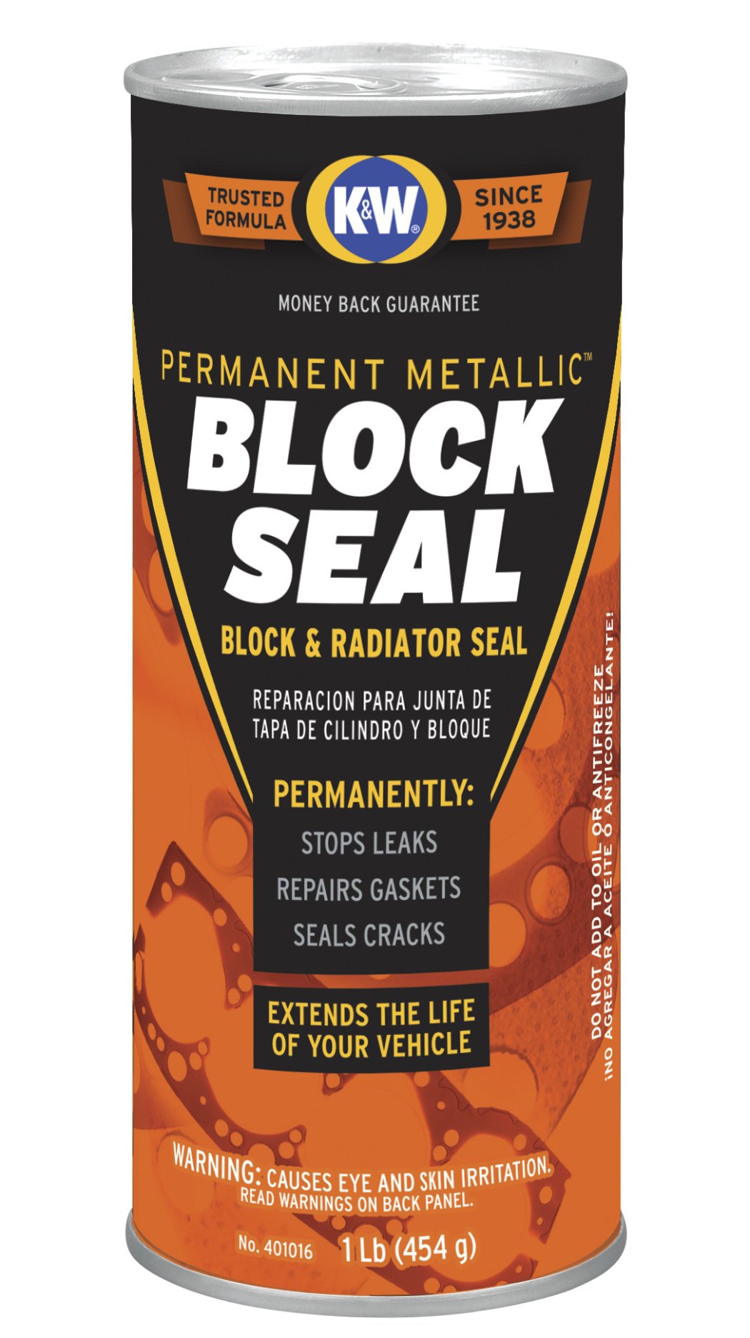 Photo 1 of K&W 401016 Block Seal Permanent Metallic™ Block & Radiator Seal - 16 Oz