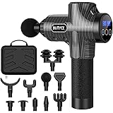 Deep Muscle Tissue Massage Gun for Athletes, Upgraded 30 Speed Adjustable Handhold Percussion Massager for Body Back Pain Rec