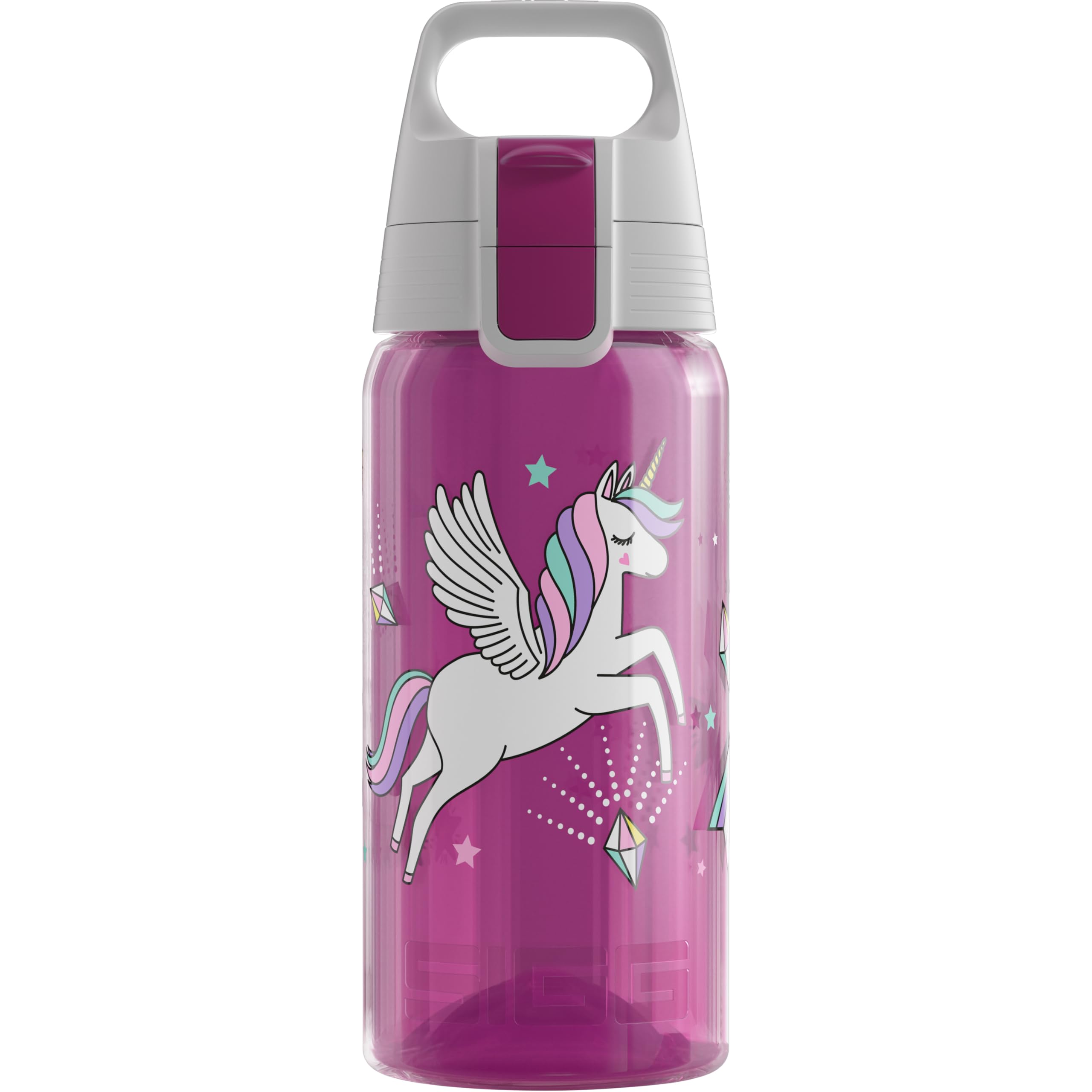 Sigg - Sports Water Bottle For Kids - Viva One Unifly - Suitable For Carbonated Drinks - Leakproof - Dishwasher Safe - BPA Free - School & Bike - Pink - 0.5L
