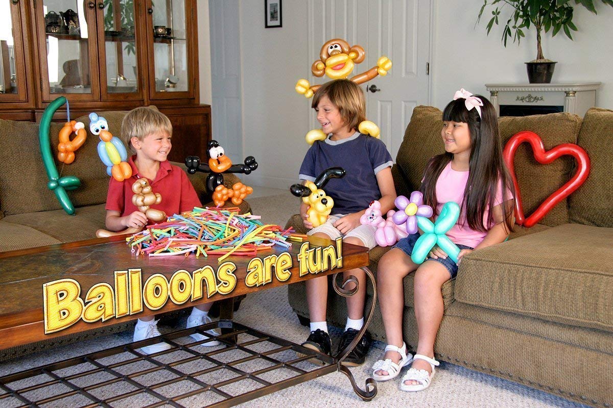 HAKACC 200 Stück Modellierballons mit professioneller Luftpumpe, Bunte Magic Luftballons für Hochzeit Geburtstage Party zur Deko