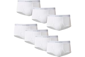 Hanes Men's Underwear Briefs Pack, Cool & Breathable, Moisture-Wicking Cotton Underwear for Men, White & Black Multi-Pack