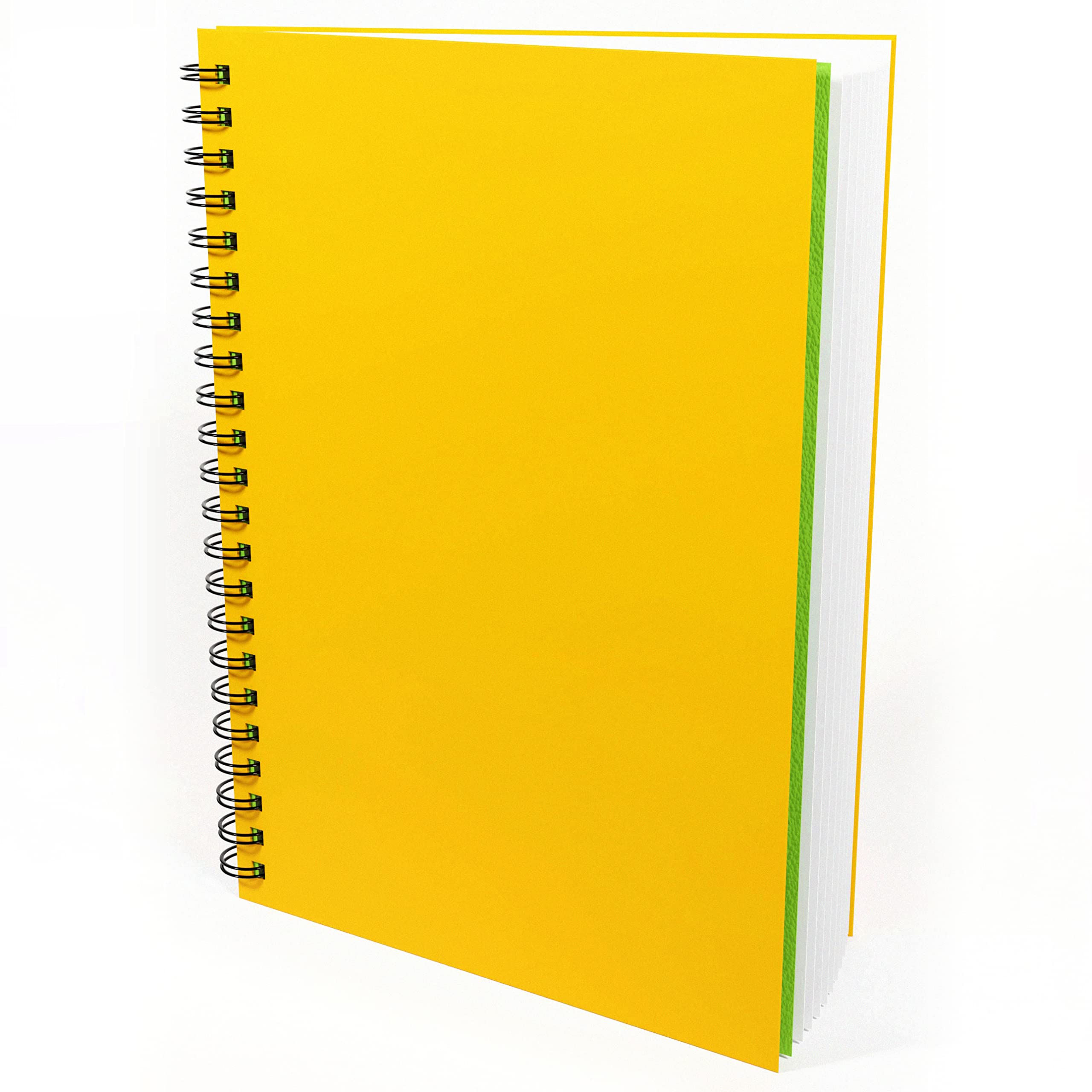 Artgecko Mixed Media Sketch Book (Yellow) - 80 Pages (40 Sheets) 150gsm White Cartridge Paper