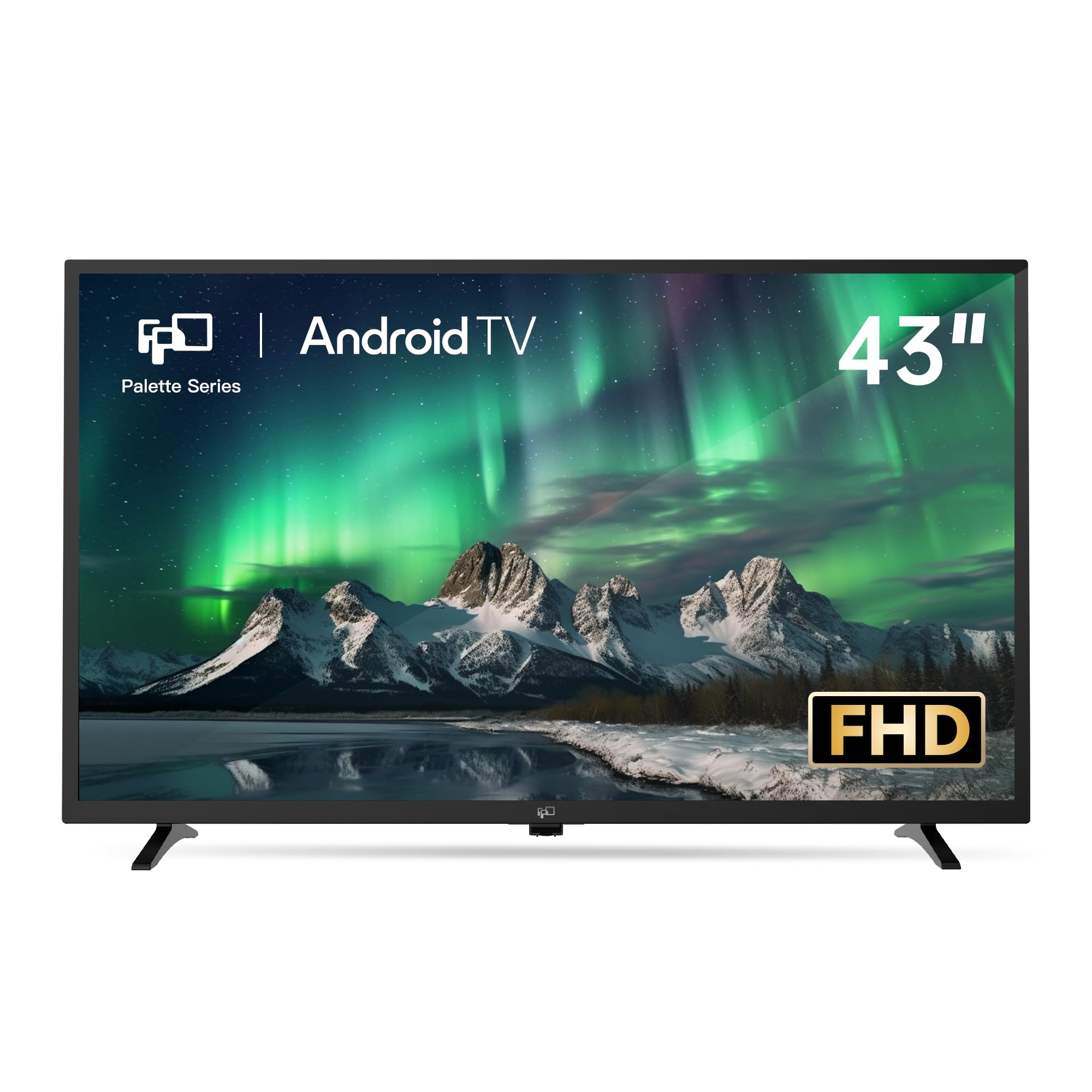 Photo 1 of ** Only parts** FPD 43 Inch Smart TV Flat Screen Frame LED Television Full HD 1080p Google Cast Built in, Streaming Live Ultra Thin HDR10 Android TV, Bluetooth, Vesa, Hdmi, WiFi (Palette-Series 2025)