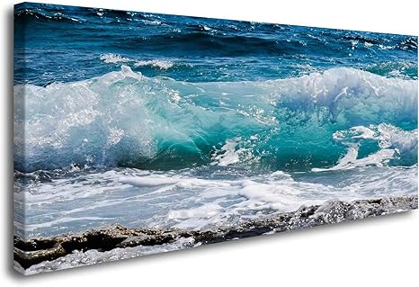 ArtHome520 Blue Sea Ocean Canvas Print Painting Wall Art Seascape