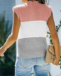 Amarmia Women's Mock Neck Knit Sweater Vest