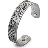 Yggdrasil World Tree of Life Bracelet Health Care Stainless Steel Cuff Bangle Bracelet for Men (Antique Silver)