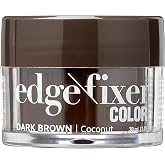 KISS COLORS &amp; CARE Color Edge Fixer 1.01 oz. (30mL) Travel Size - Dark Brown, Hides Grays &amp; Fills In Hairline, Moisturizing, No Flakes, 24 Hour Maximum Hold, Natural Results, Keep Edges In Check