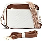 GAEKEAO Small Crossbody Bags for Women Vegan Leather Wide Strap Trendy Design Camera Bag Purse Shoulder Handbag Travel