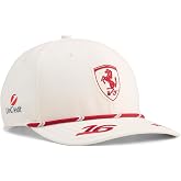PUMA Scuderia Ferrari Charles Leclerc Monaco GP Hat - Off White - One Size | Curved brim, Launched to coincide with the 2026 Monaco GP, All the latest team and partner logos, Officially licensed