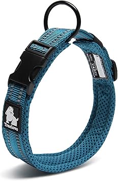 Amazon Cocomall日本授権店 True Love専門販売店 犬首輪 犬の首輪 犬用訓練首輪 小型 中型 大型犬用首輪 ペット用品 3m反射材料 ナイロン製 通気性 弾力性 ソフト 調節可能 ハーネス リード L ロイヤルブルー Cocomall ベーシック首輪 通販