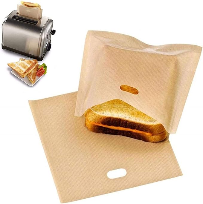 Toaster Tasche 10 StüCk Teflon Toaster Beutel Sandwich Bag Toaster Bags AntihaftToasterbeutel