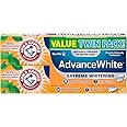 ARM & HAMMER Advanced White Extreme Whitening Toothpaste, TWIN PACK (Contains Two 6oz Tubes) -Clean Mint- Fluoride Toothpaste