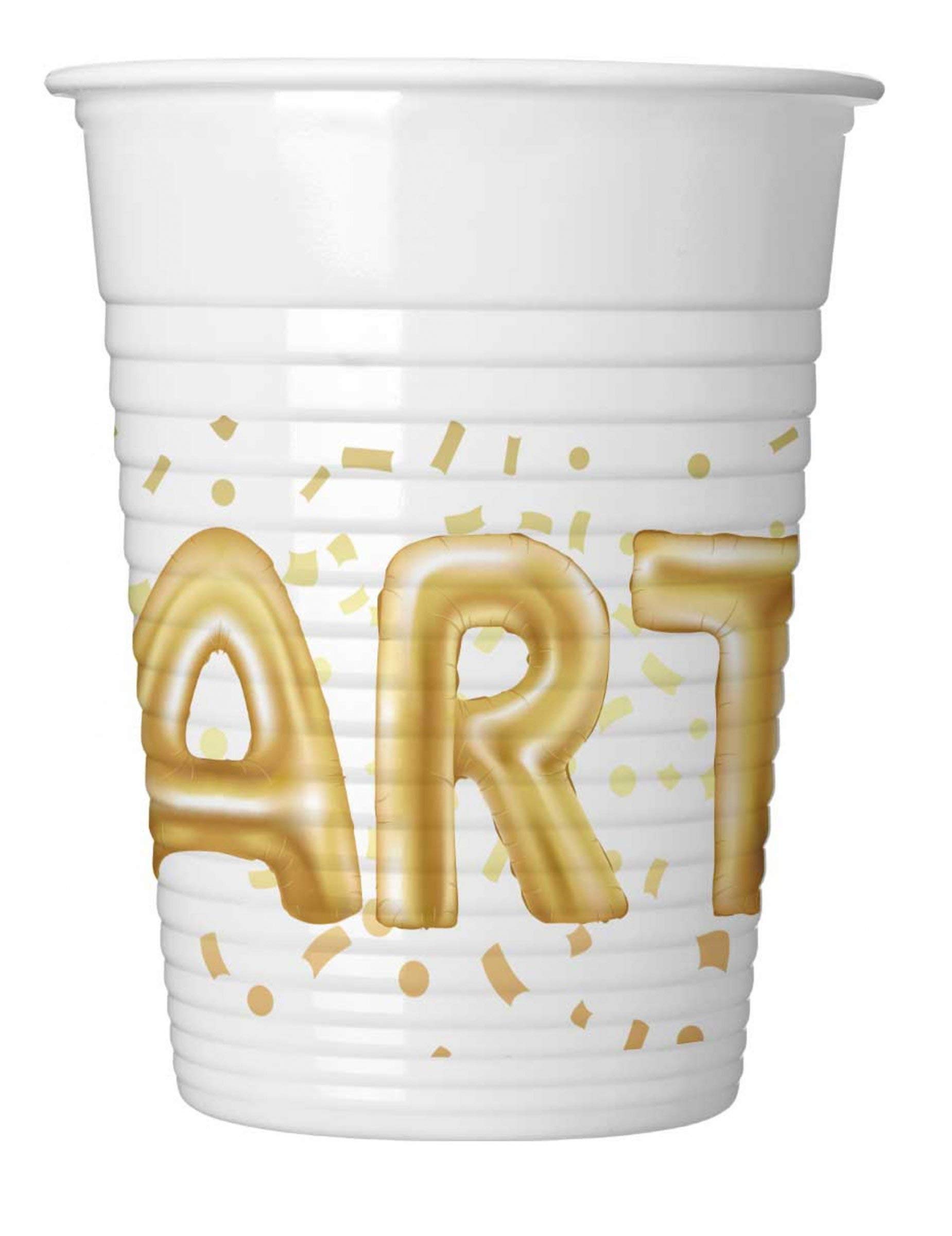 Procos 5PR89639 Plastic Tumbler 200 ml Gold Party Gold