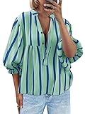 Tankaneo Womens Puff Sleeve Babydoll Tops Summer V