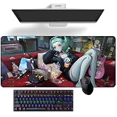 ZEKYGPP Anime Mouse pad Cyberpunk: Edgerunners Anime Mouse Pads Deskmat Keyboard Mat Large Mouse Mats, 300mm*700mm*3mm