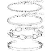 TEN MIRO 16k Chunky Gold Bangle Cuff Bracelets for Women Trendy, Sweatproof Bangle Bracelet Non Tarnish Gold Plated Cuff Bracelets for Women