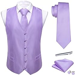 Barry.Wang Mens Suit Vest Paisley/Flower Silk