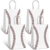 Rarapop Baseball Party Favors Gift Bags with Handle, 12 PCS Paper Snack Treat Goodie Bag for Baseball Theme Games Day Sports Goody Bags Birthday Party Decorations Supplies