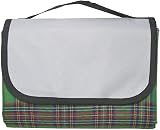 Armo Extra Large Tartan Picnic Blanket 200cm x 200cm Green with Carry Handle view 3