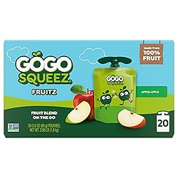 GoGo squeeZ Fruit on the Go, Apple Apple, 3.2 oz