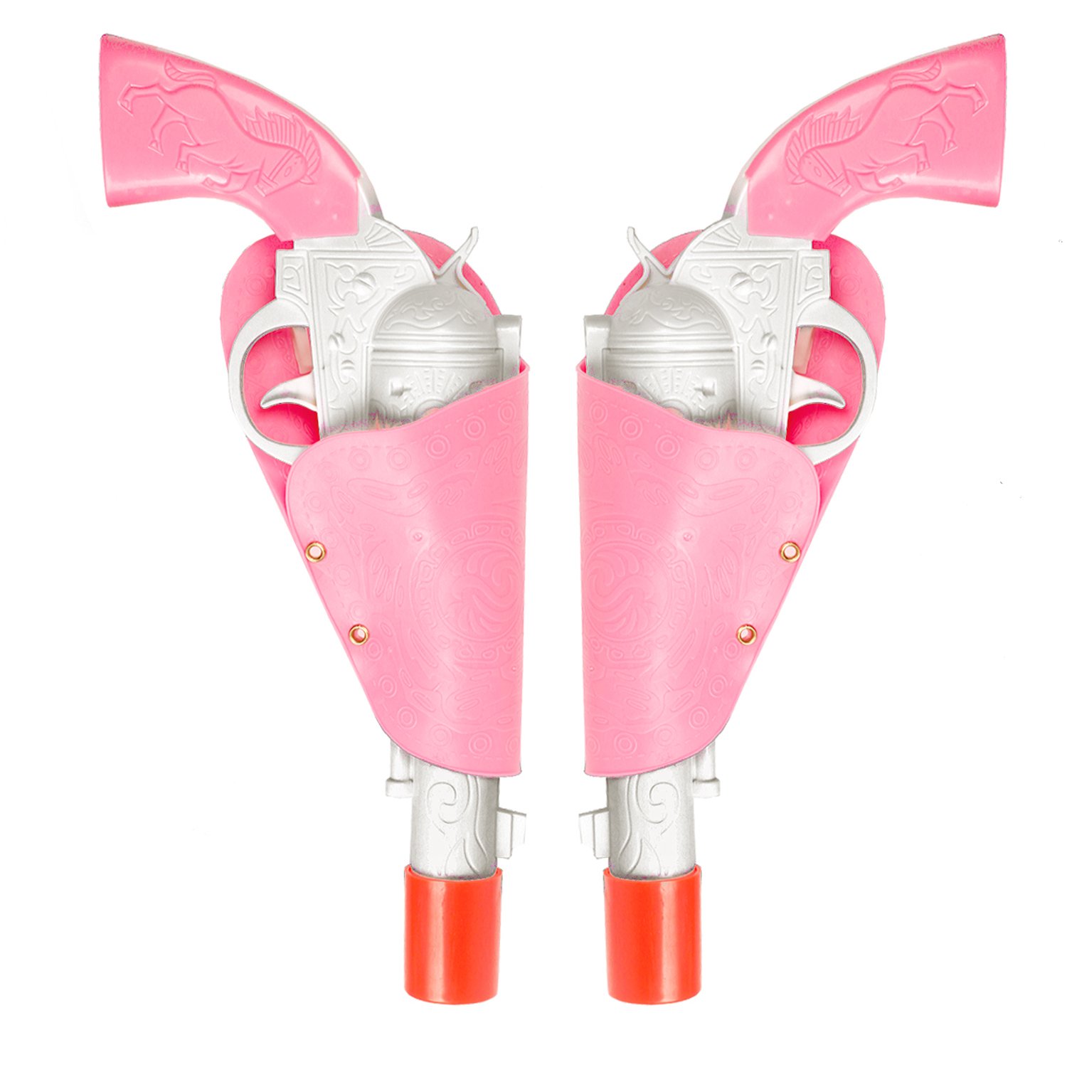 Teemway 2 Pcs Toy Cowboy gun Cowgirl Guns & Holster Sets, Toy Gun Set