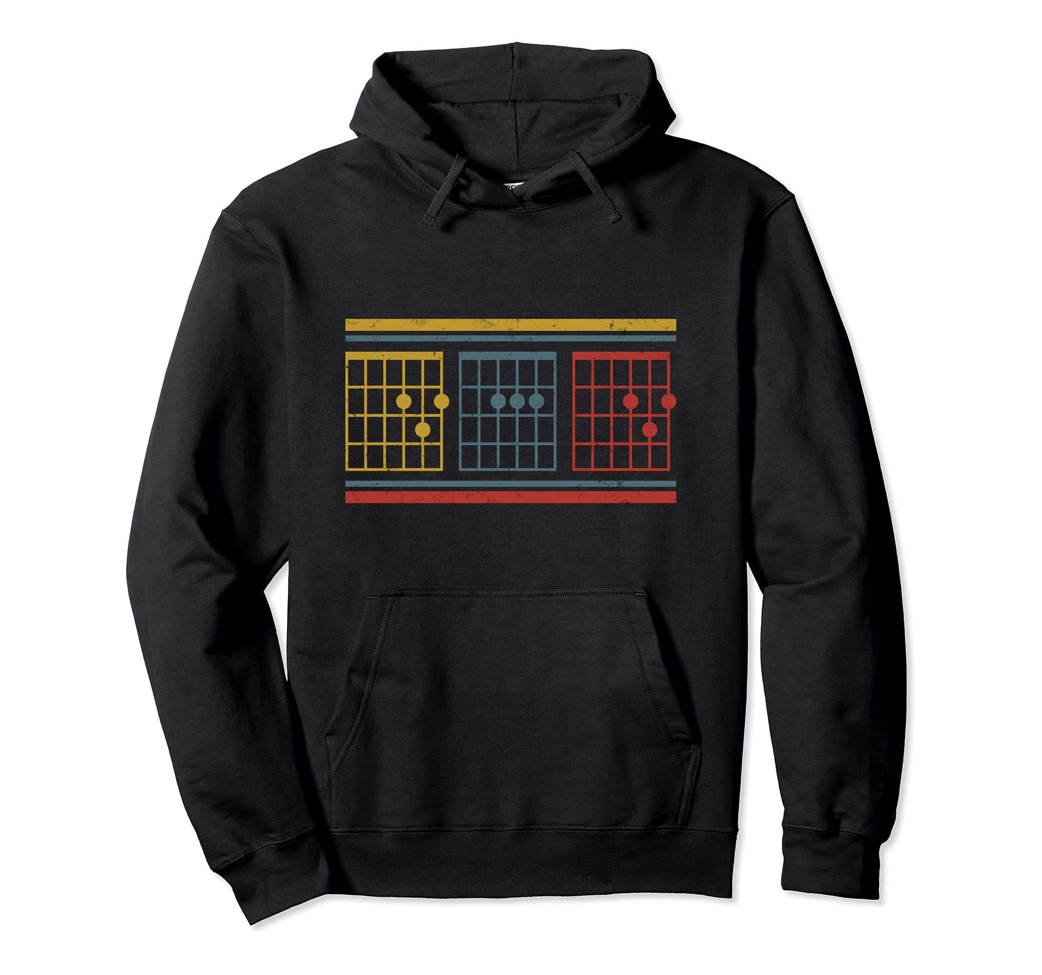 Vintage Dad Guitar Chord Guitar Music Father's Day Pullover Hoodie