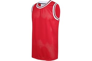 Pullonsy Men's Mesh Athletic Basketball Jersey V-Neck Hip Hop Sports Shirts Fans Tank Top