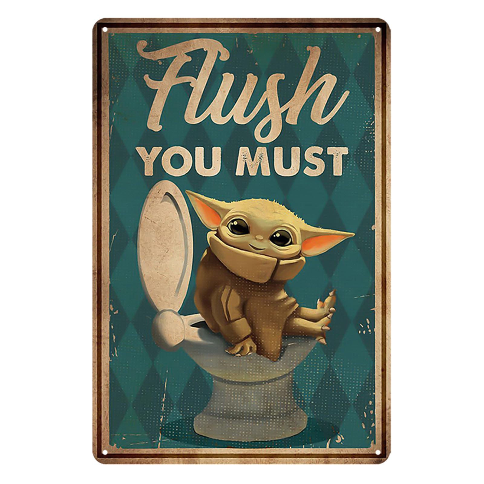 nwiteiw Picture Bathroom Decorative Toilet Sign Tin Signs Poster Toilet Pictures Hallway Decoration Vintage Metal Sign Wall Decoration Wall Art (30 x 20 cm)