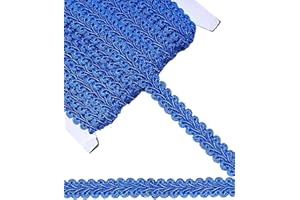 MSCFTFB 14 Yards Gimp Braid Trim,1/2 inch Gift Wrap Ribbon, Woven Fabric Lace Trim for Upholstery Costume Curtain,Lamp,Jewelry,Decorative Embellishment for Sewing Craft (Royal Blue)