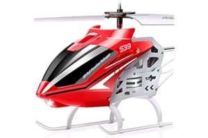 SYMA RC Helicopter, S39 Aircraft with 3.5 Channel,Bigger Size, Sturdy Alloy Material, Gyro Stabilizer and High &Low Speed, Multi-Protection Drone for Kids and Beginners to Play Indoor-Red