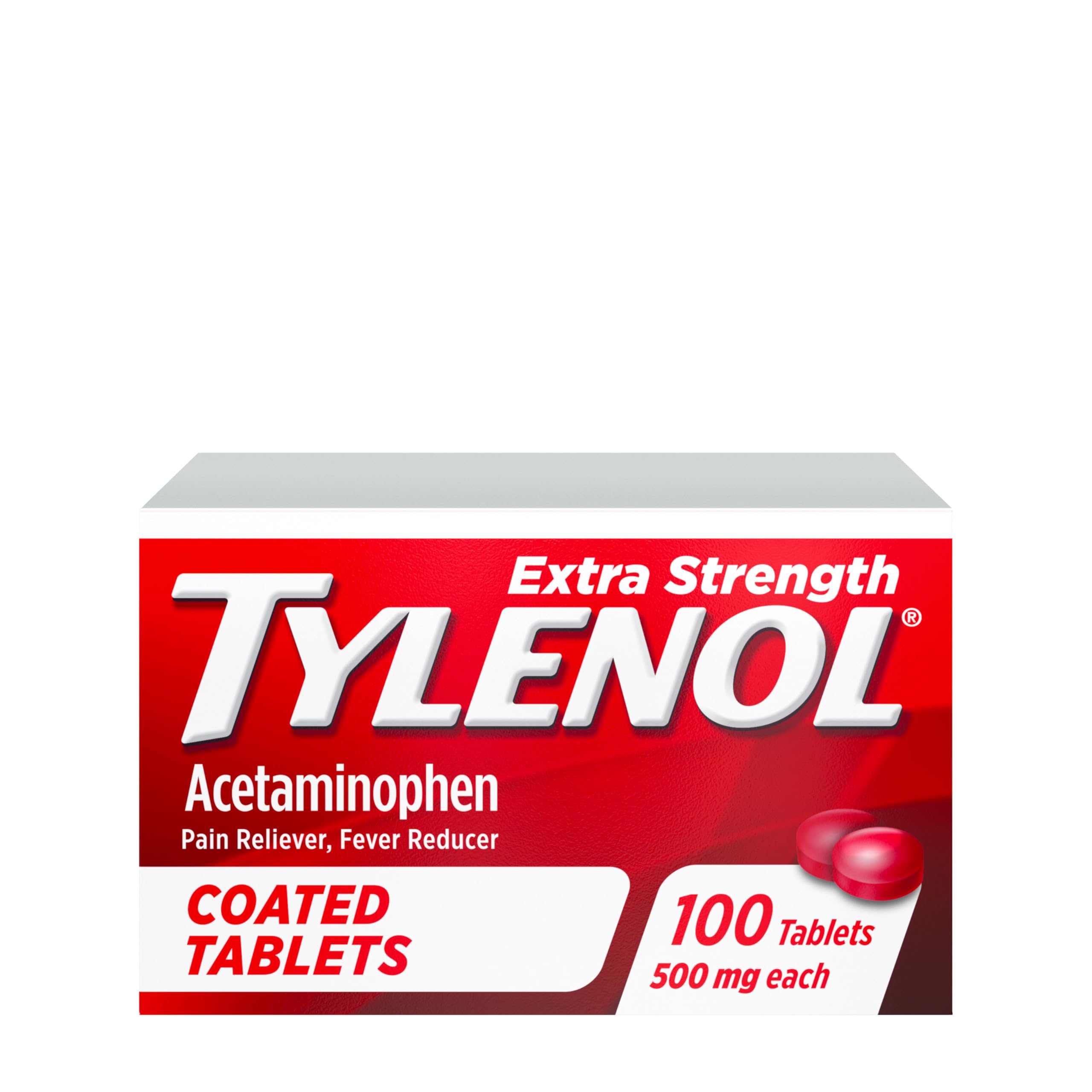 Photo 1 of **bbd 03/20026**Tylenol Extra Strength Pain Reliever & Fever Reducer, Round Coated Tablets, 500 mg Acetaminophen Pain Relief Pills for Headache, Toothache & Minor Arthritis Pain, 100 ct