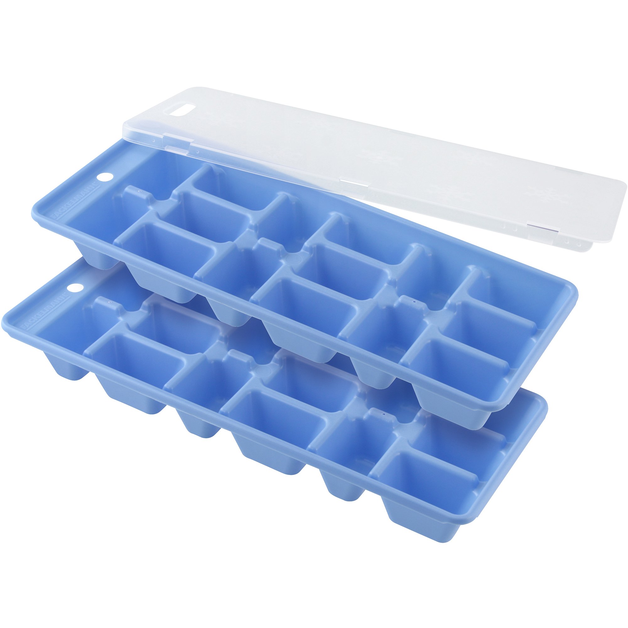 Fackelmann "Rioparty Ice Cube Former Set, Blue/Transparent, 7.1 x 9.8-Inch, 3-Piece