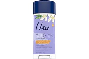 Nair Glide On Hair Removal Cream, Arm, Leg, and Bikini Hair Remover, Depilatory Cream, 3.3 Oz Stick