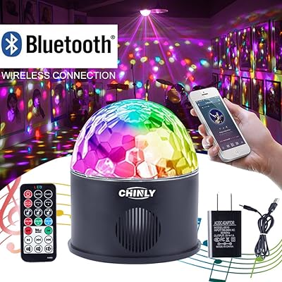 Portable Bluetooth Speaker with Disco Ball Light and Kuwait Ubuy - Main Image