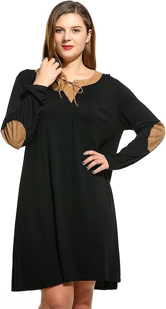 short loose dress with long sleeves
