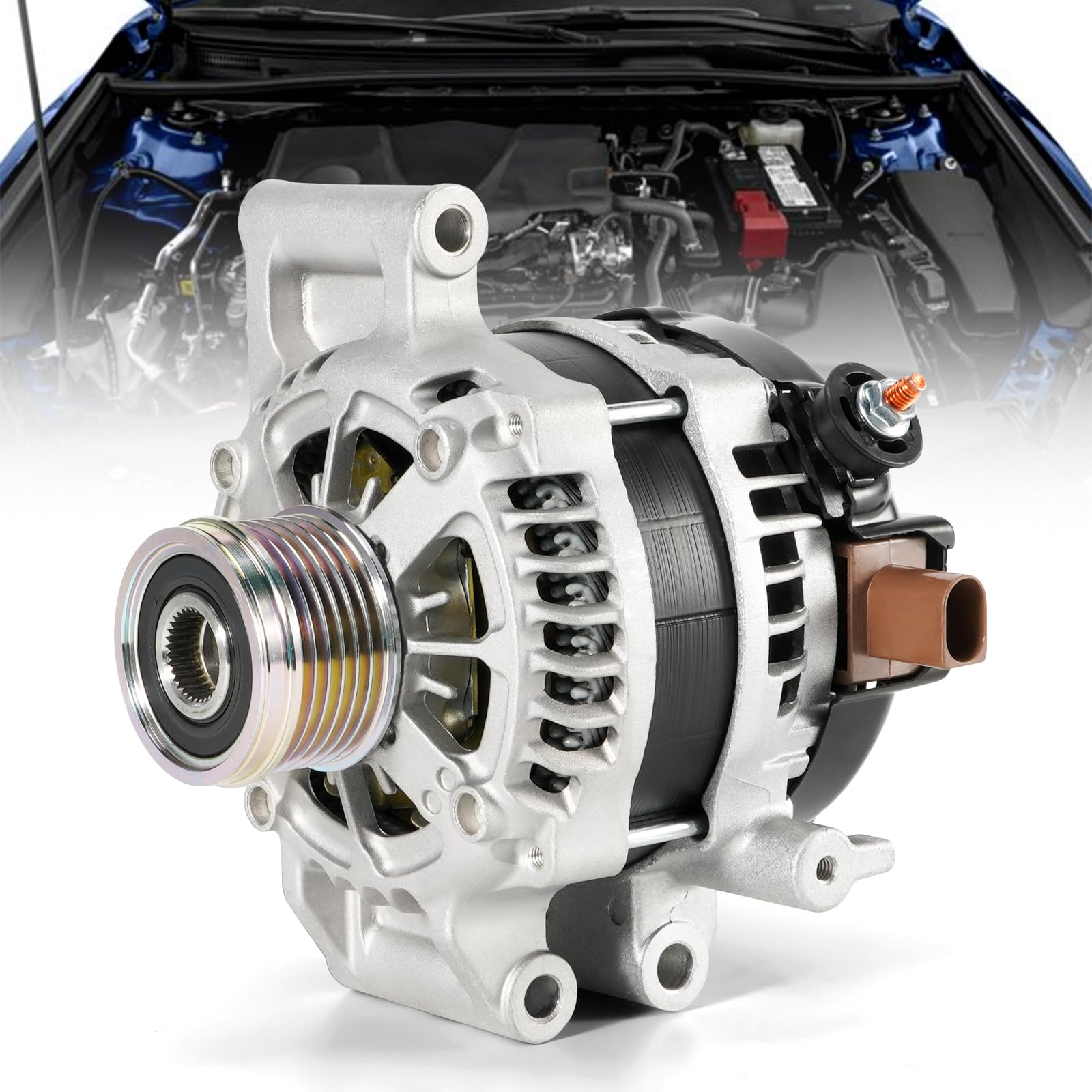 Photo 1 of Aumzong 27060-25010 High Output Alternator Compatible with Toyota Camry 2018-2023 2.5L,Corolla 2018-2022 2.0L,RAV4 2019-2022 2.5L,Avalon 2021 2.5L 100Amp,Replacement#104211-4170,104211-4160
