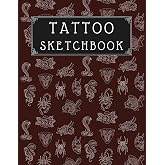Tattoo Sketchbook: 100 pages, graph paper, predesigned templates , blank tattoo sketchbook journal & notebook