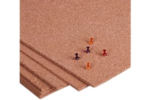 Manton Cork Premium Cork Roll - 4' x 8' x 1/4", 100% Natural Facing Grade Material for Bulletin Boards, Decorative Photo and Message Push Pin Displays - Perfect for Home, School, and Office