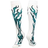 Flame Over-the-Calf Socks for Kids & Youth Sports – Fiery Design, Moisture-Wicking, Compression Support – Youth to Adult